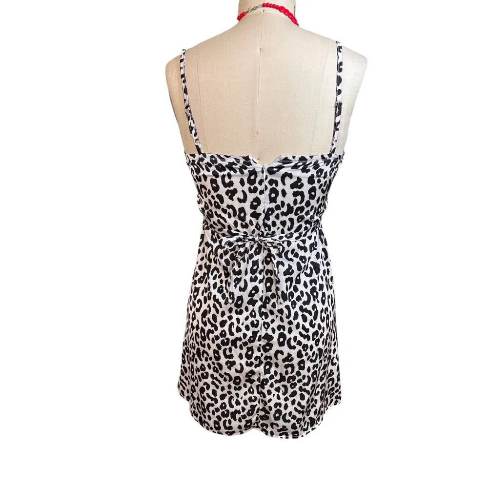 Leopard Print Brandy Melville Mini Dress Medium White Black